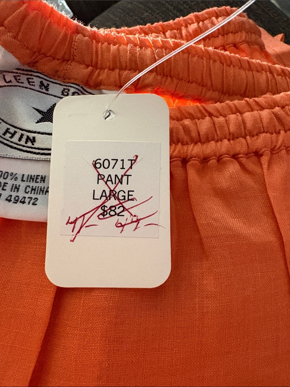 Women’s 2 piece Orange Tunic w/ Pant - Picture 8 of 8